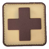 Patch médico De Combate Emborrachado Tan - Ponto Militar